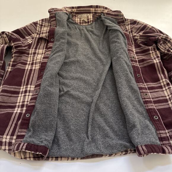 Duluth Trading Co Flannel Shirt Heavyweight Plaid Insulated Shacket XL Jacket - Picture 4 of 10